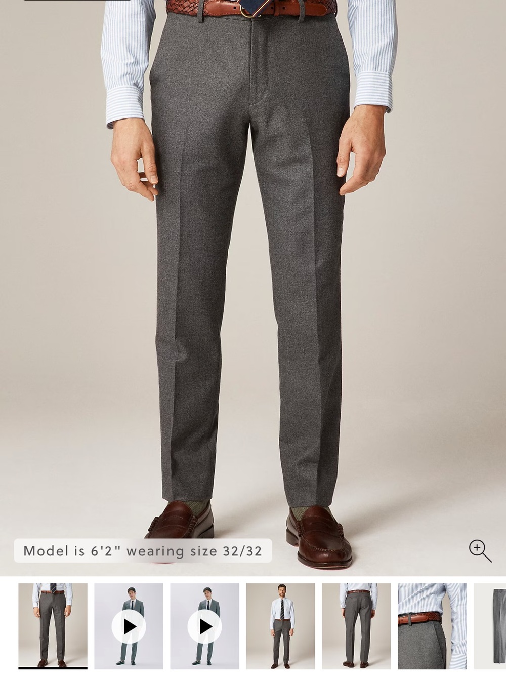 NWT J. Crew Men's Charcoal Ludlow Suit Pant